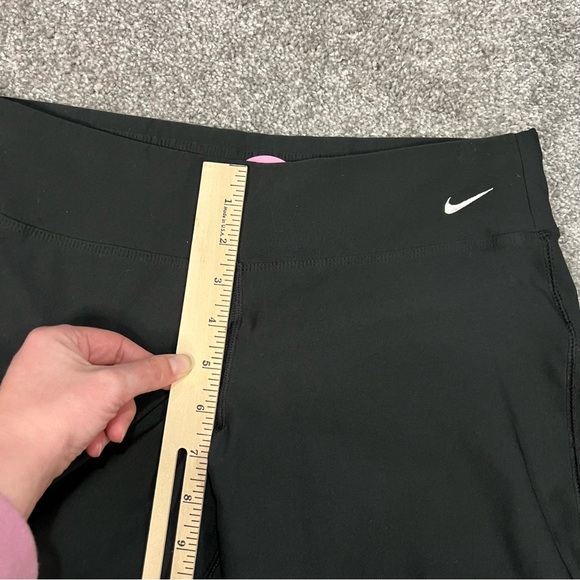 vintage nike capri pants womens medium black cropped wide leg y2k 90s - Picture 10 of 12